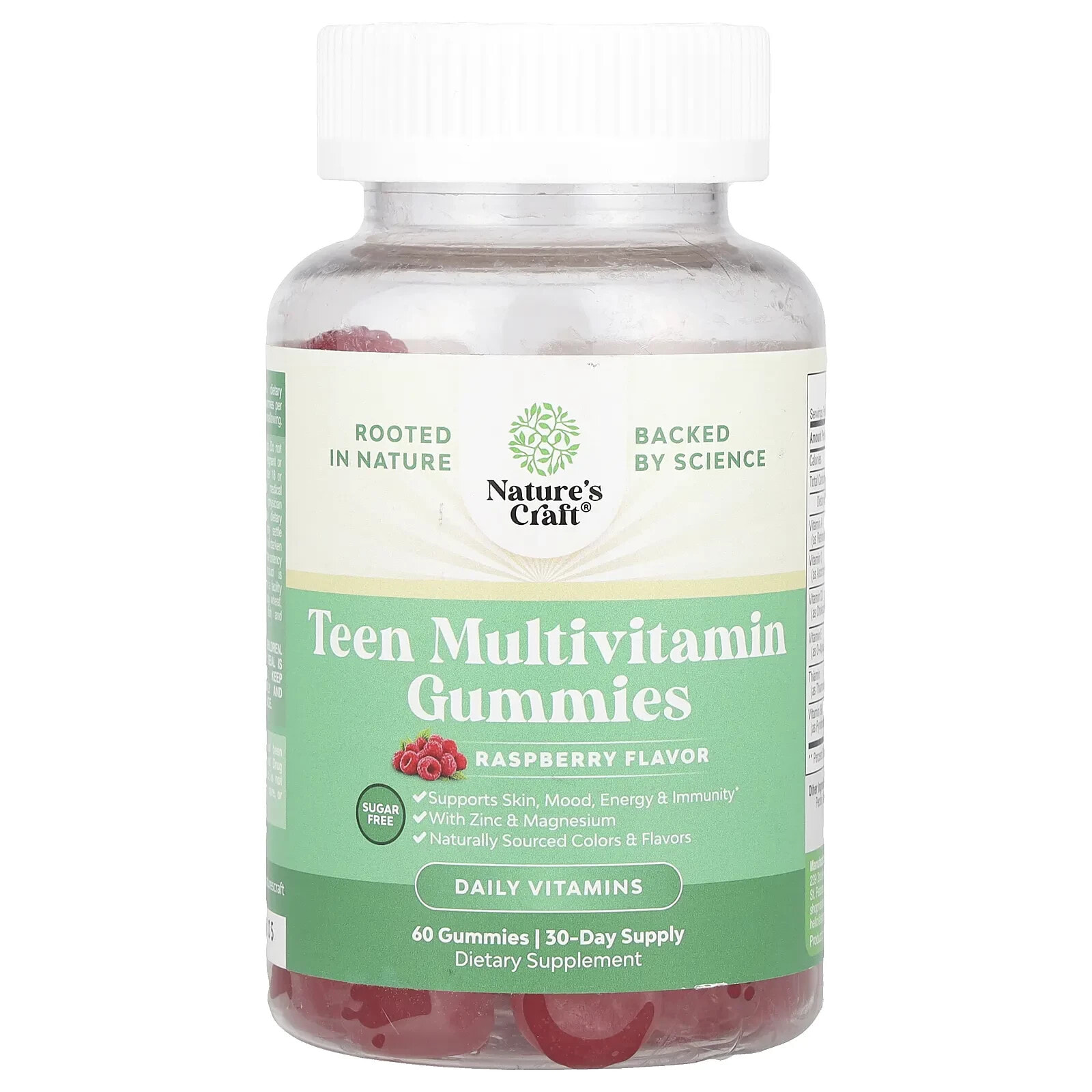 Teen Multivitamin Gummies, Sugar Free, Raspberry , 60 Gummies