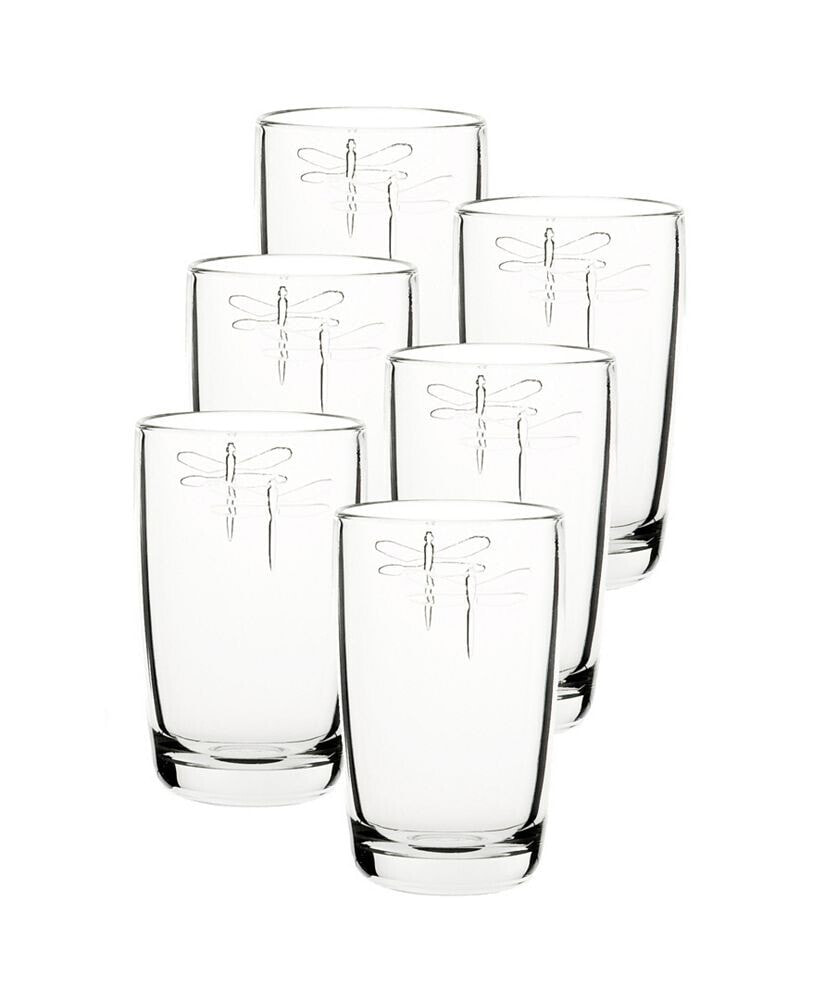 La Rochère la Rochere Dragonfly 14-ounce Highball Glass, Set of 6.