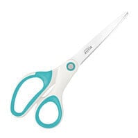 Esselte Leitz WOW - Straight cut - Single - Blue - White - Stainless steel - Straight handle - Office scissors