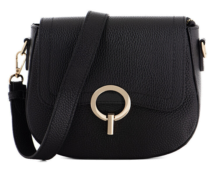 Dámská kožená crossbody kabelka RC1823 Nero