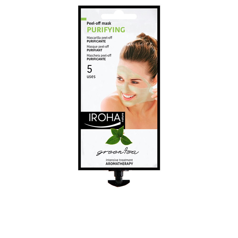 Iroha Peel Off Mask Purifying Green Tea Очищающая тканевая маска-пилинг с экстрактом зеленого чая