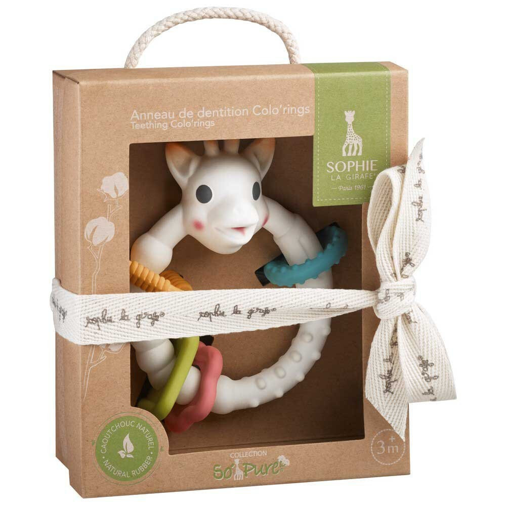 SOPHIE LA GIRAFE So´Pure Color Teether Rattle 100% Natural Hevea