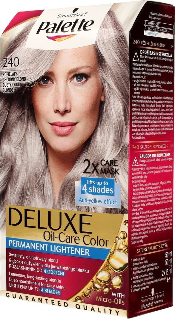 Краска для волос Schwarzkopf Palette Deluxe Oil-Care farba z mikroolejkami 240 Chłodny Blond
