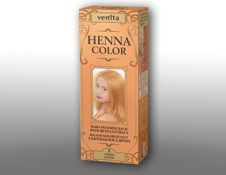 Venita Henna Color Colouring Balm 2 Amber  Оттеночный бальзам с хной, оттенок янтарный  75 мл
