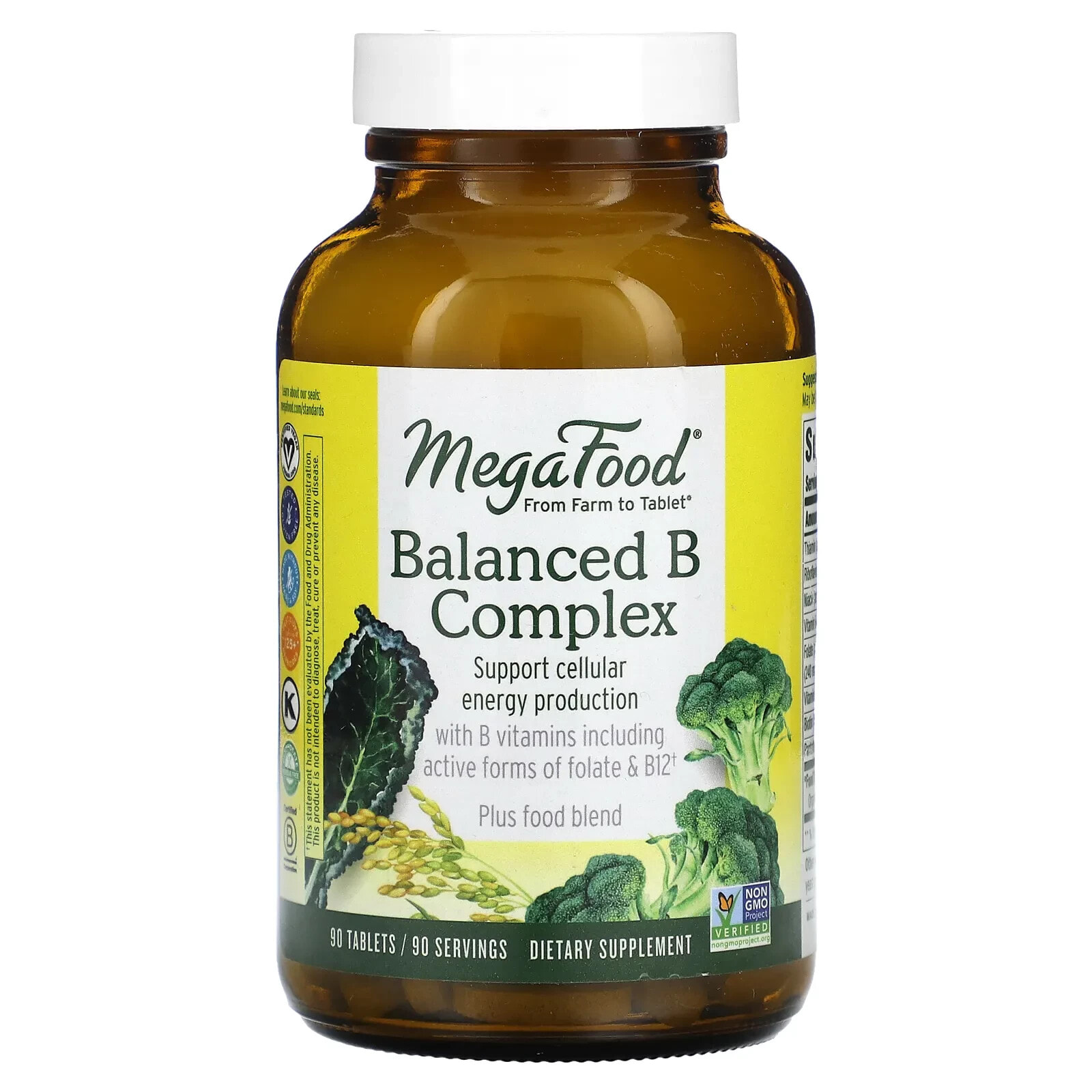 MegaFood, Balanced B Complex, 60 Tablets