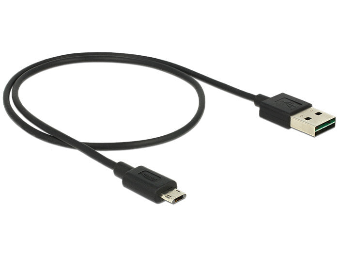 DeLOCK 83845 USB кабель 0,5 m 2.0 USB A Micro-USB B Черный