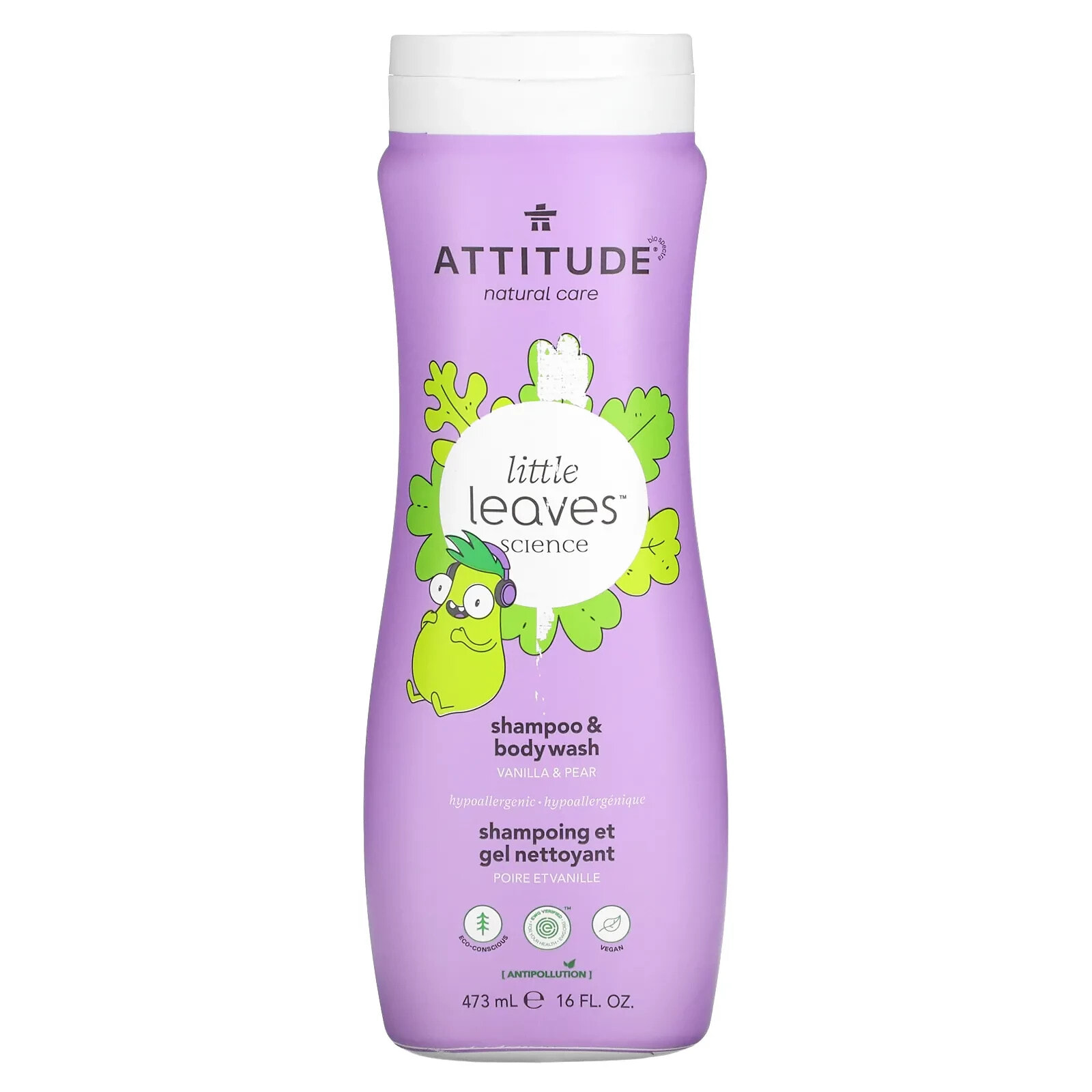 Little Leaves Science, Shampoo & Body Wash, Vanilla & Pear, 16 fl oz (473 ml)