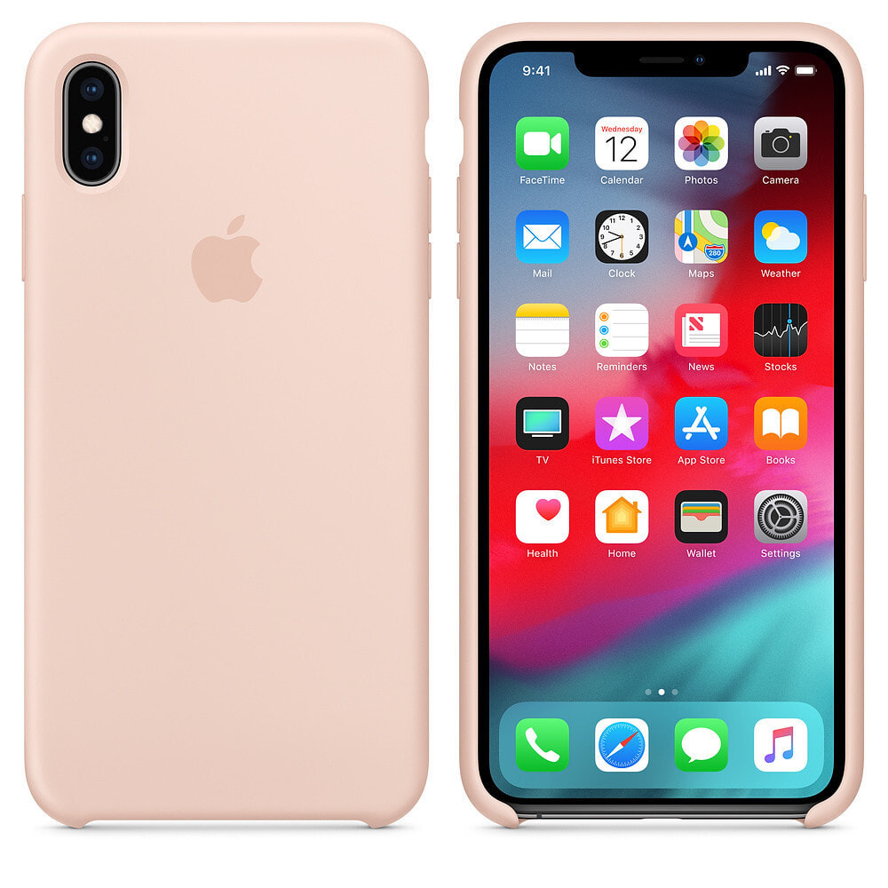 Чехол Apple Silicone Case MTFD2ZM/A для iPhone XS розовое золото цвет  розовый — купить недорого с доставкой, 1698647