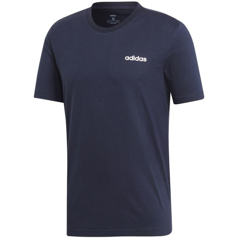 Мужская футболка спортивная  синяя однотонная Adidas Essentials Plain Tee M DU0369