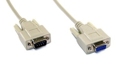 InLine Serial cable DB9 M/F 3m кабель последовательной связи Серый male 9pin Sub D female 9pin Sub D 12233