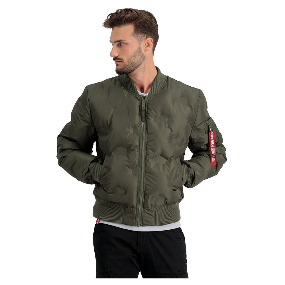 ALPHA INDUSTRIES MA-1 Emb Logo Puffer Bomber Jacket