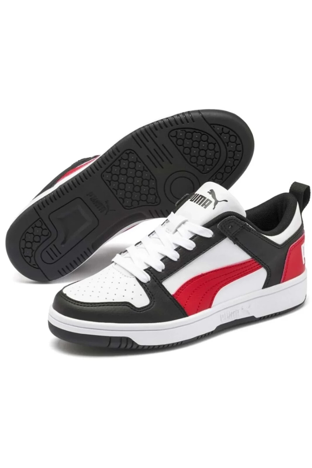 Rebound Layup Lo SL Jr 370490-07 Sneakers Unisex Spor Ayakkabı BEYAZ-KIRMIZI