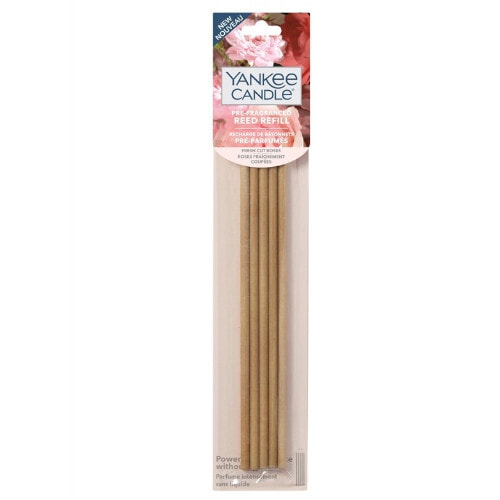 Yankee Candle Fresh Cut Roses Pre Fragrance Reed Refill Ароматические палочки с розовым ароматом 5 шт