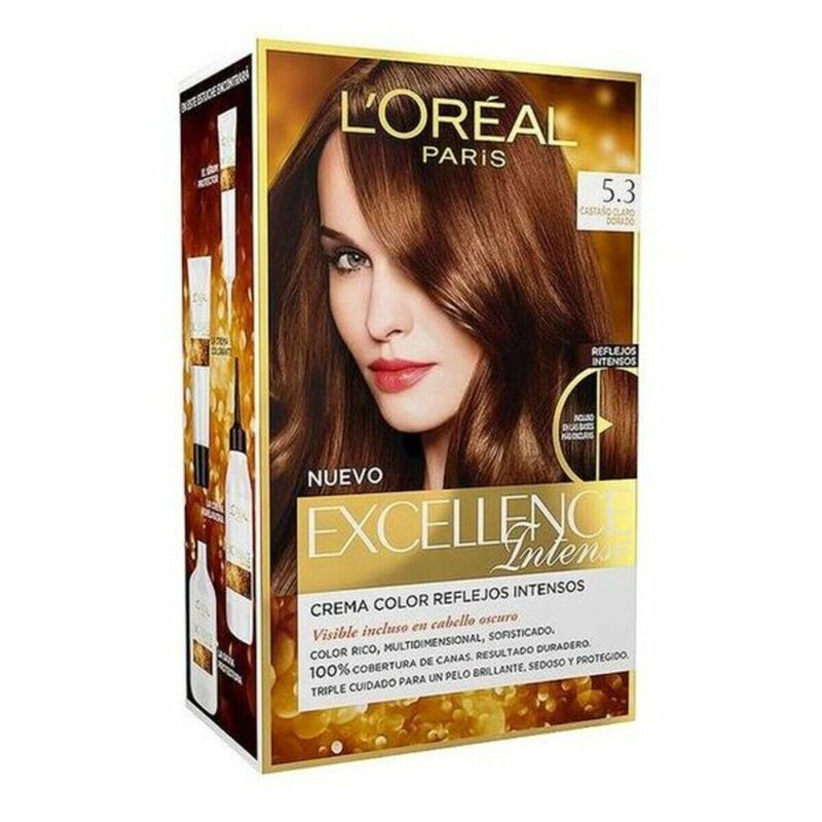 Постоянная краска Excellence Intense L'Oreal Make Up Excellence Золотисто-каштановый светлый (1 штук)