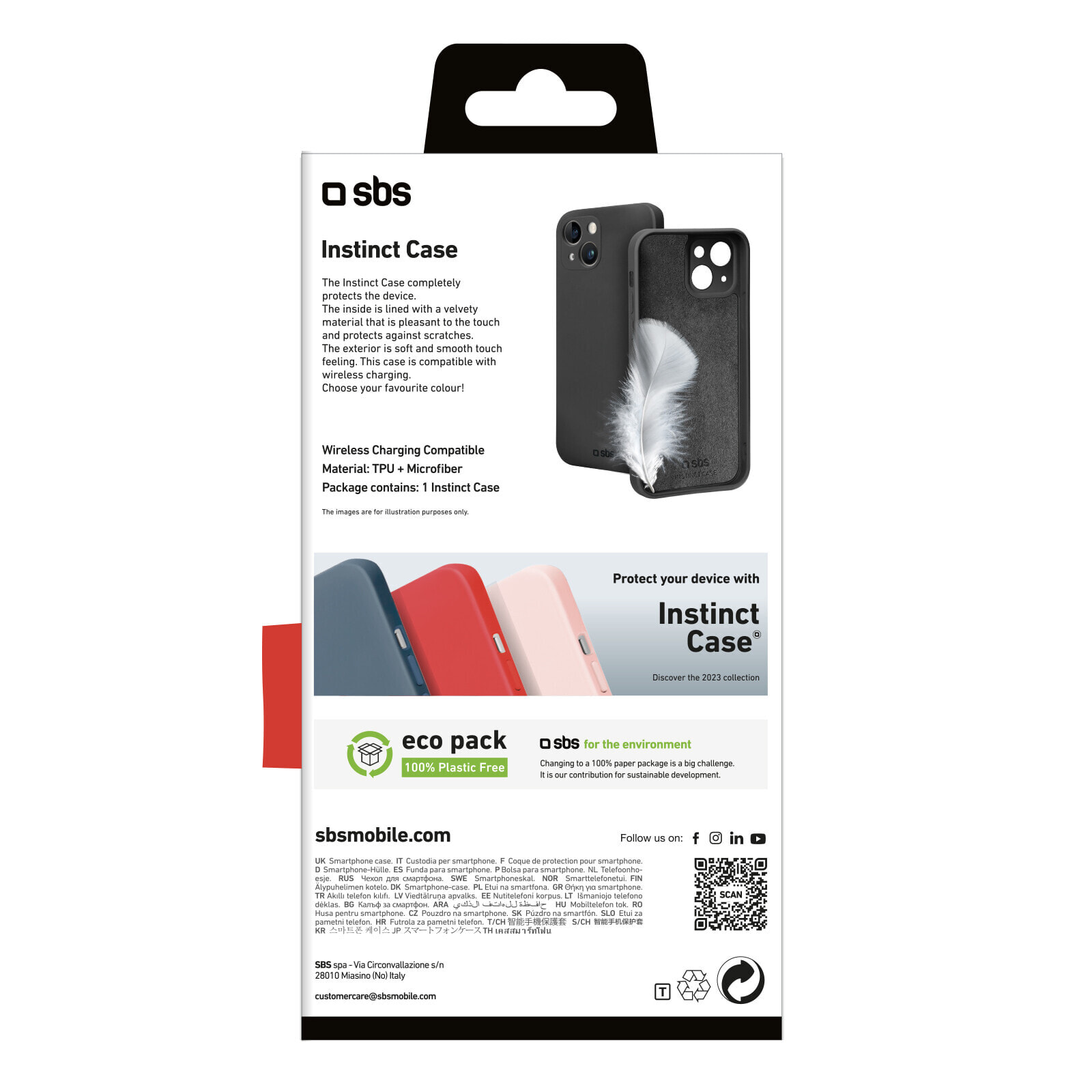 SBS Instinct Cover iPhone 15 Plus schwarz