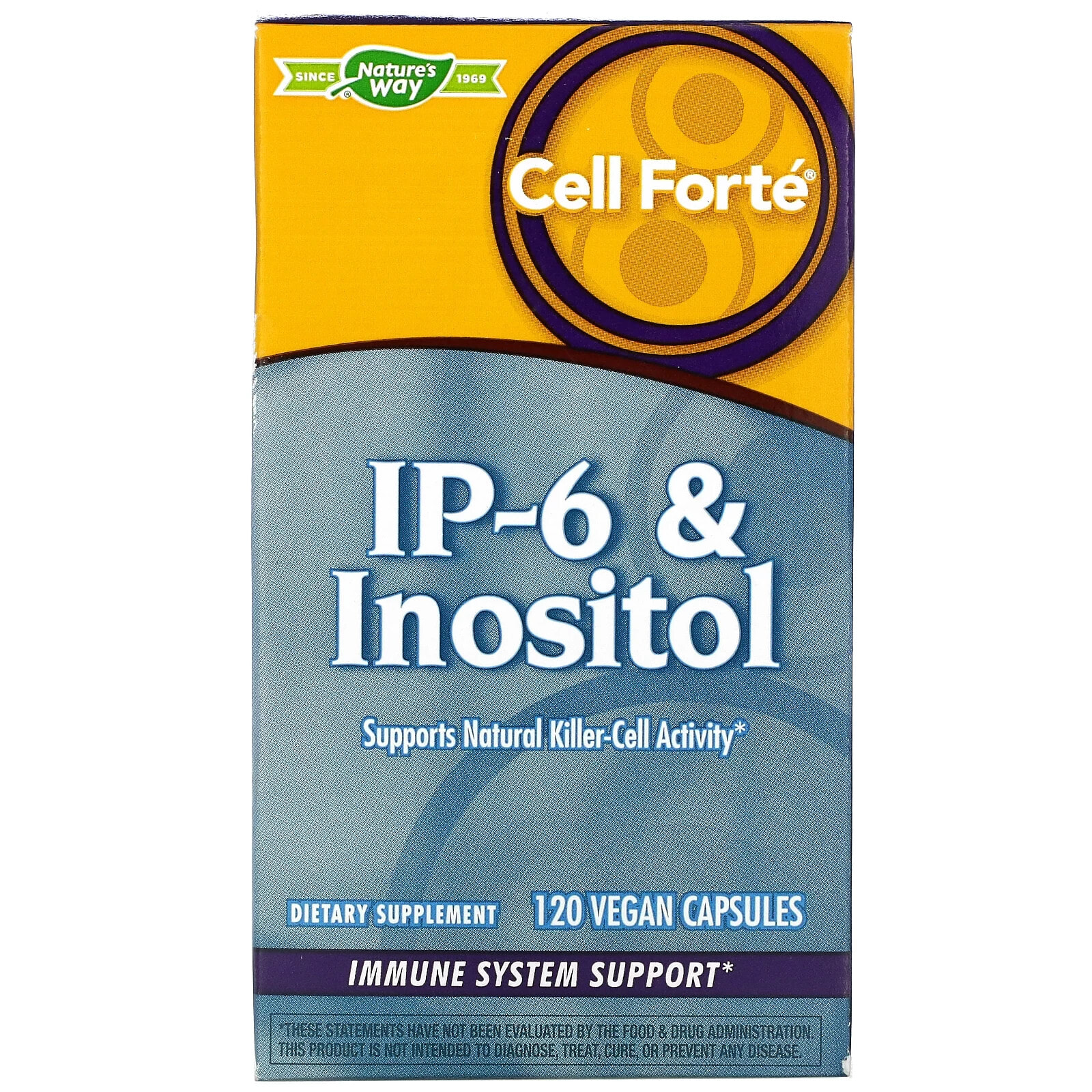 Натурес Вэй, Cell Forté, IP-6 и инозитол, 120 растительных капсул