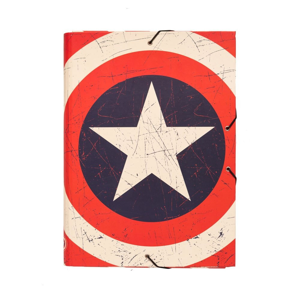 MARVEL Folder Elastic A4 Captain America Shield
