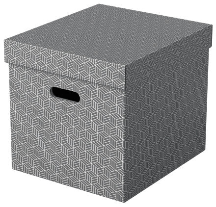 628289 - Storage box - Grey - Rectangular - Cardboard - Pattern - Indoor