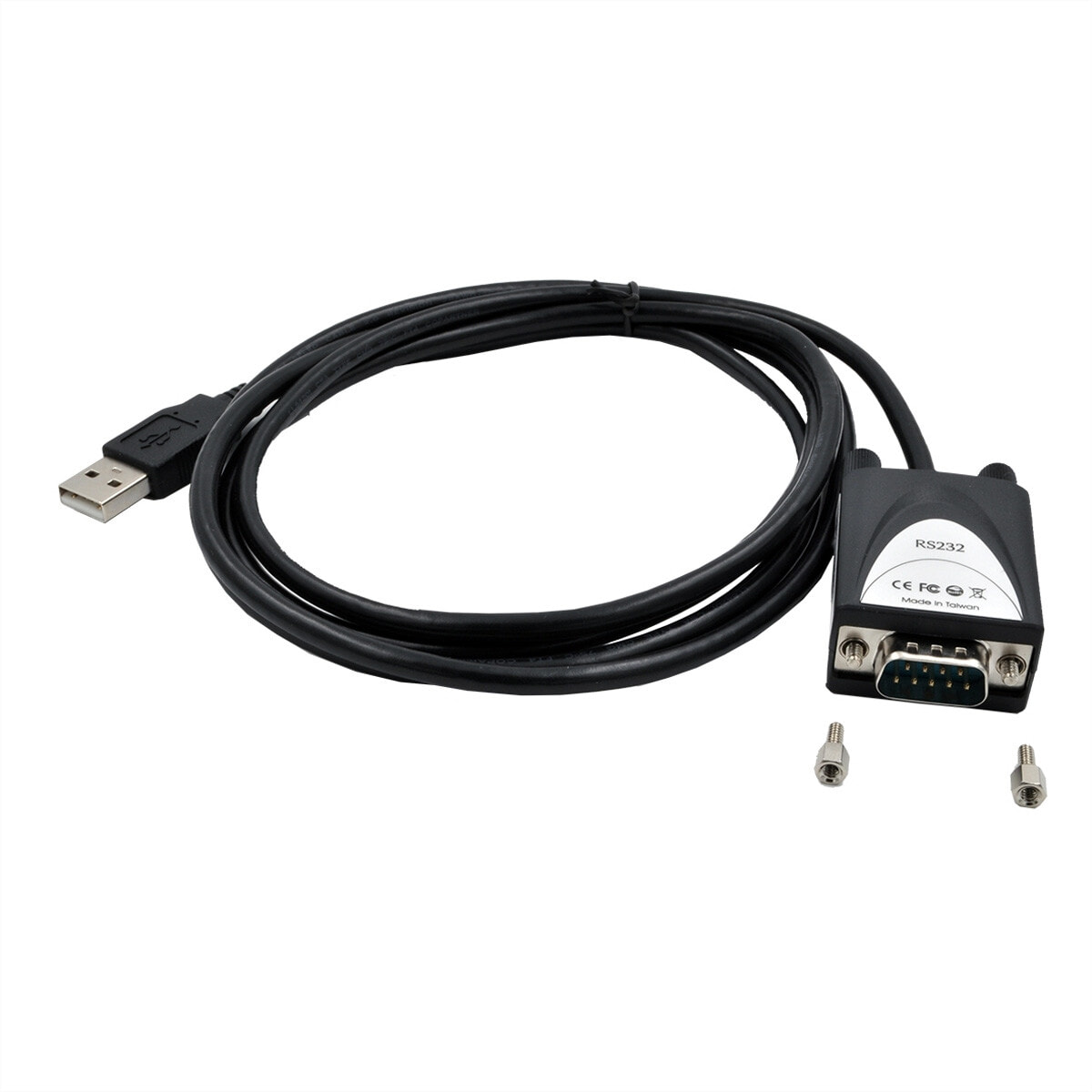 EXSYS EX-1311-2-5V кабель последовательной связи Черный 1,8 m USB тип-A