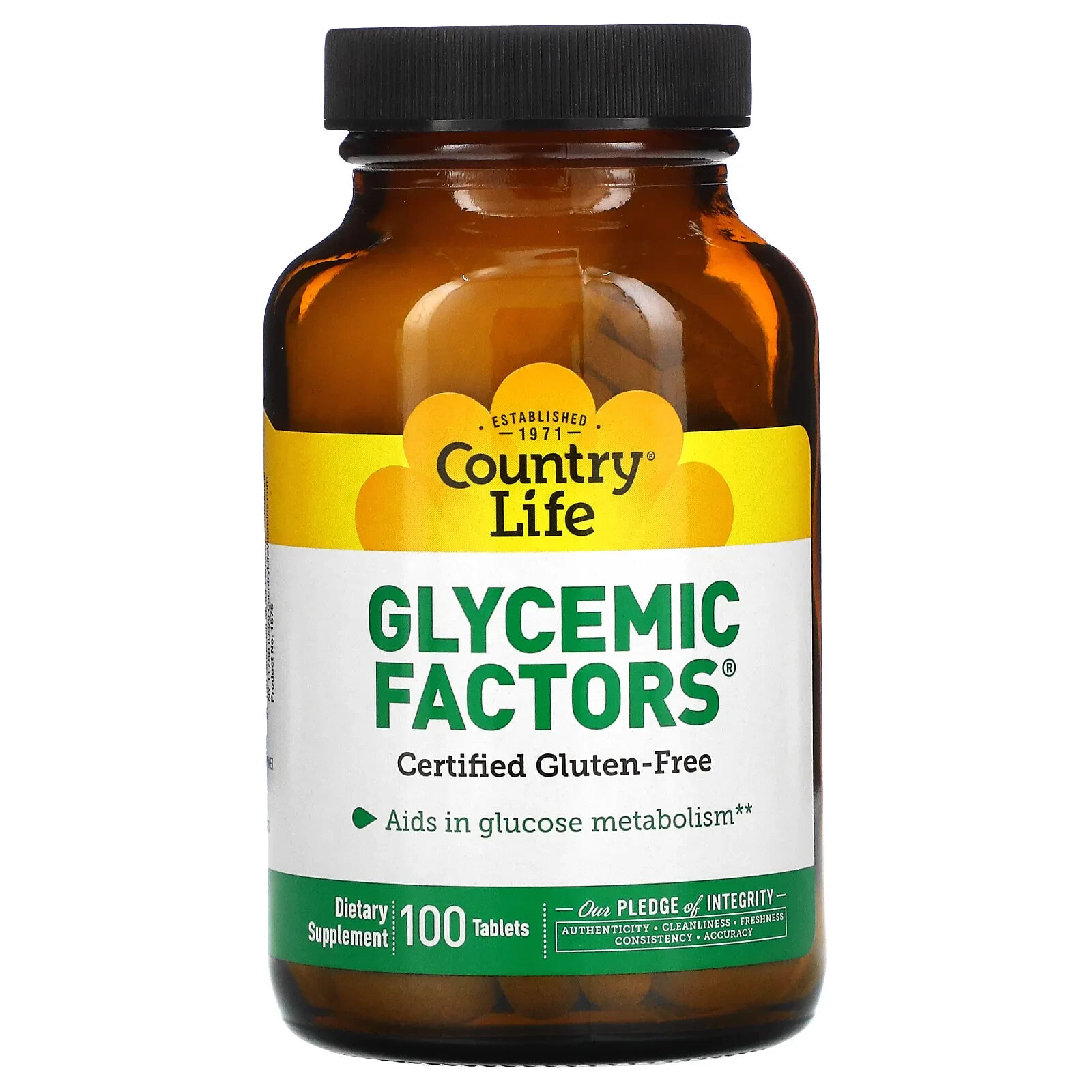 Country Life, Glycemic Factors, 100 Tablets