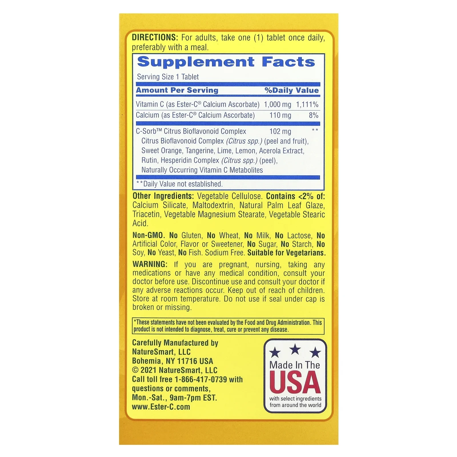 Ester-C®, Maximum Strength, 1,000 mg, 120 Vegetarian Coated Tablets