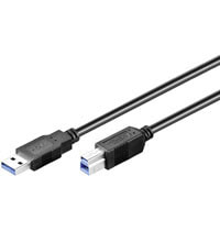 Goobay 1m USB 3.0 A/B USB кабель 3.2 Gen 1 (3.1 Gen 1) USB A USB B Черный 95719