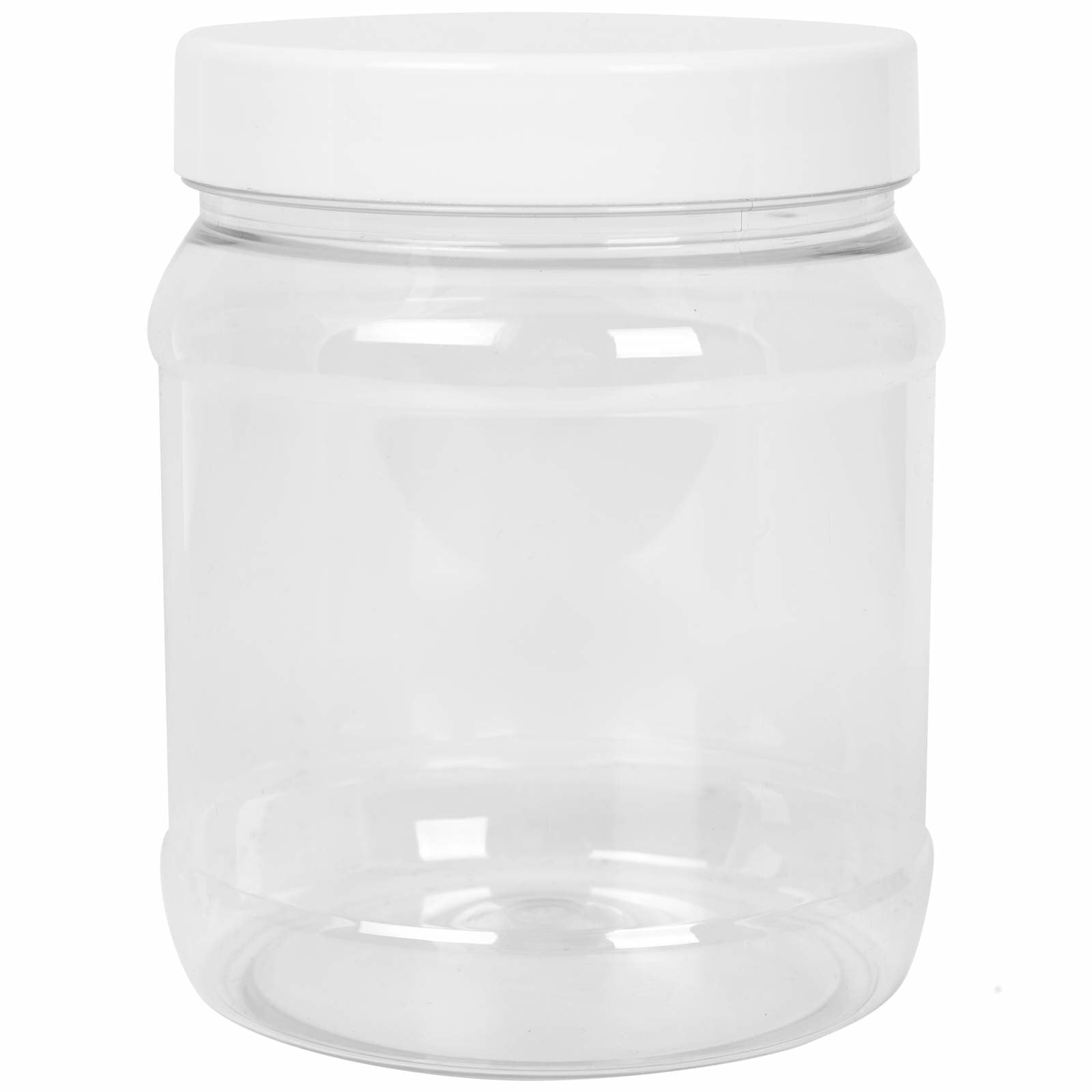 Round jar with a lid thread 100/400 transparent 1000ml