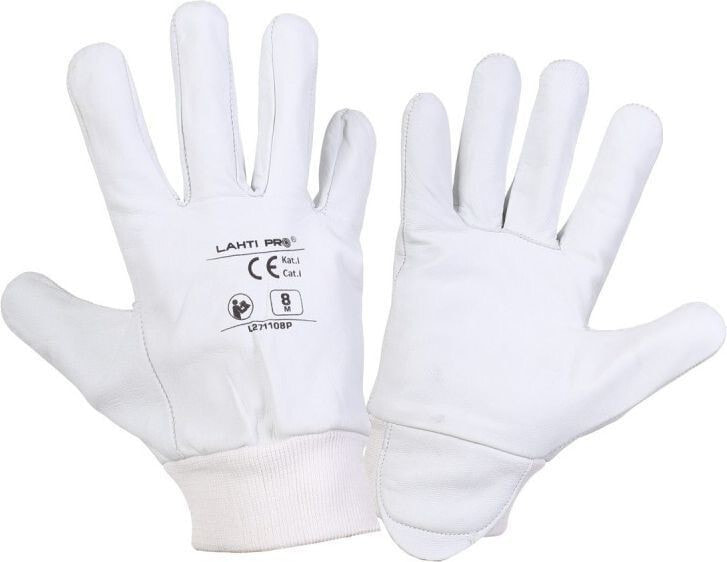 Lahti Pro Goatskin Protective Gloves Size 8 White (L271108K)
