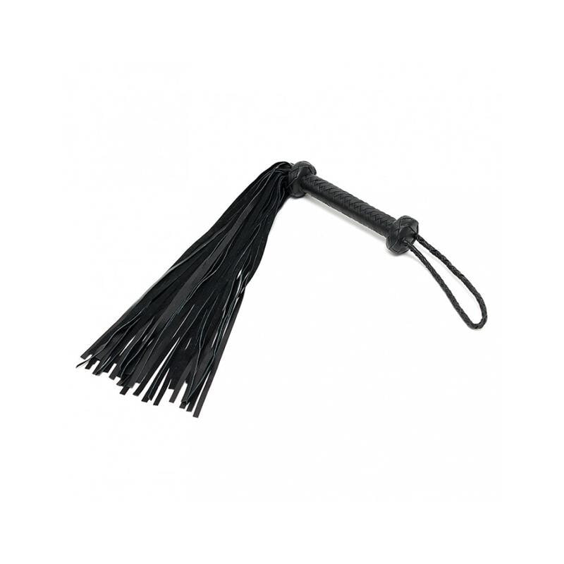 Плетка или стек для БДСМ BONDAGE PLAY Braided Flogger Leather Black
