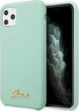 Guess Guess GUHCN65LSLMGG iPhone 11 Pro Max zielony/green hard case Silicone Vintage Gold Logo