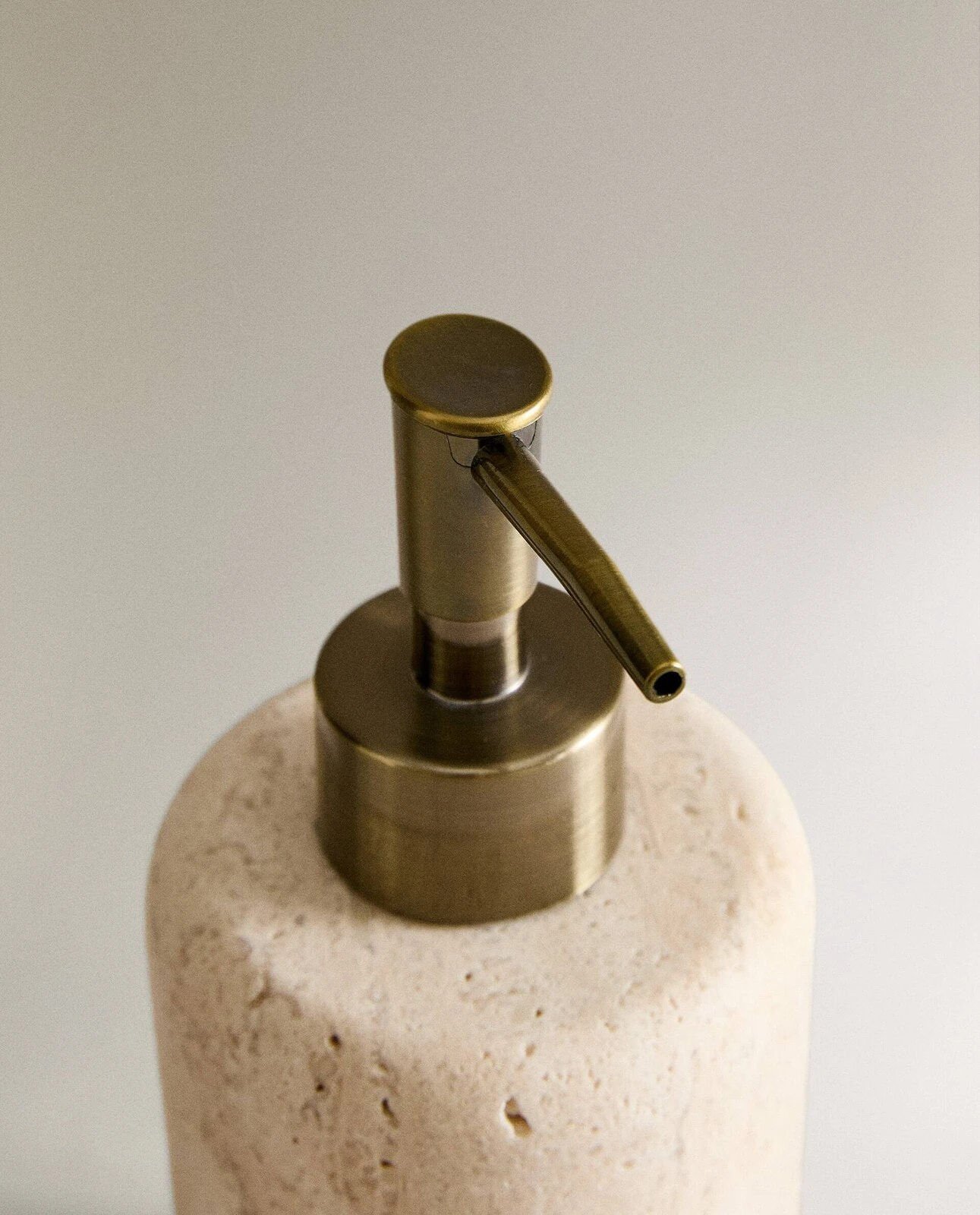 Beige marble soap dispenser