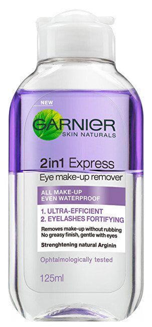 Garnier Skin Naturals Eye Make-up Remover Двухфазная жидкость для снятия водостойкого макияжа 125 мл