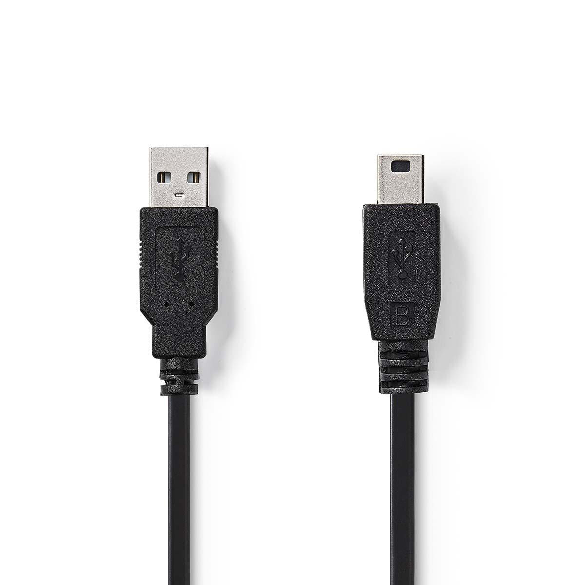 Nedis CCGP60300BK20 USB кабель 2 m 2.0 USB A Mini-USB B Черный