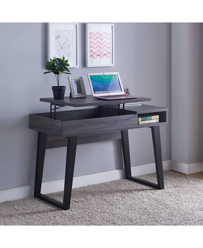 Simplie Fun desk Distressed Grey Black