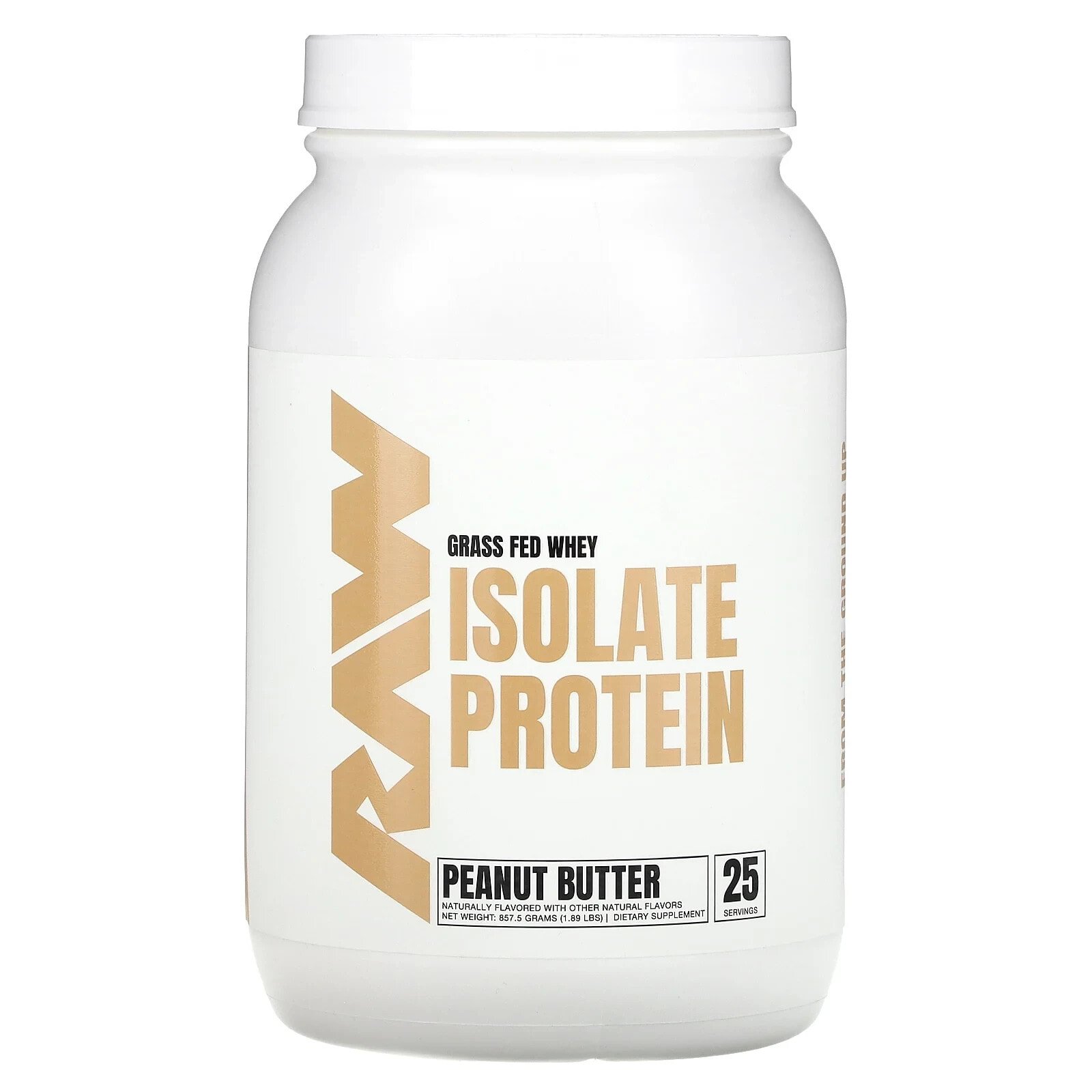 Grass Fed Whey Isolate Protein, Cookies and Cream, 1.98 lbs (900 g)