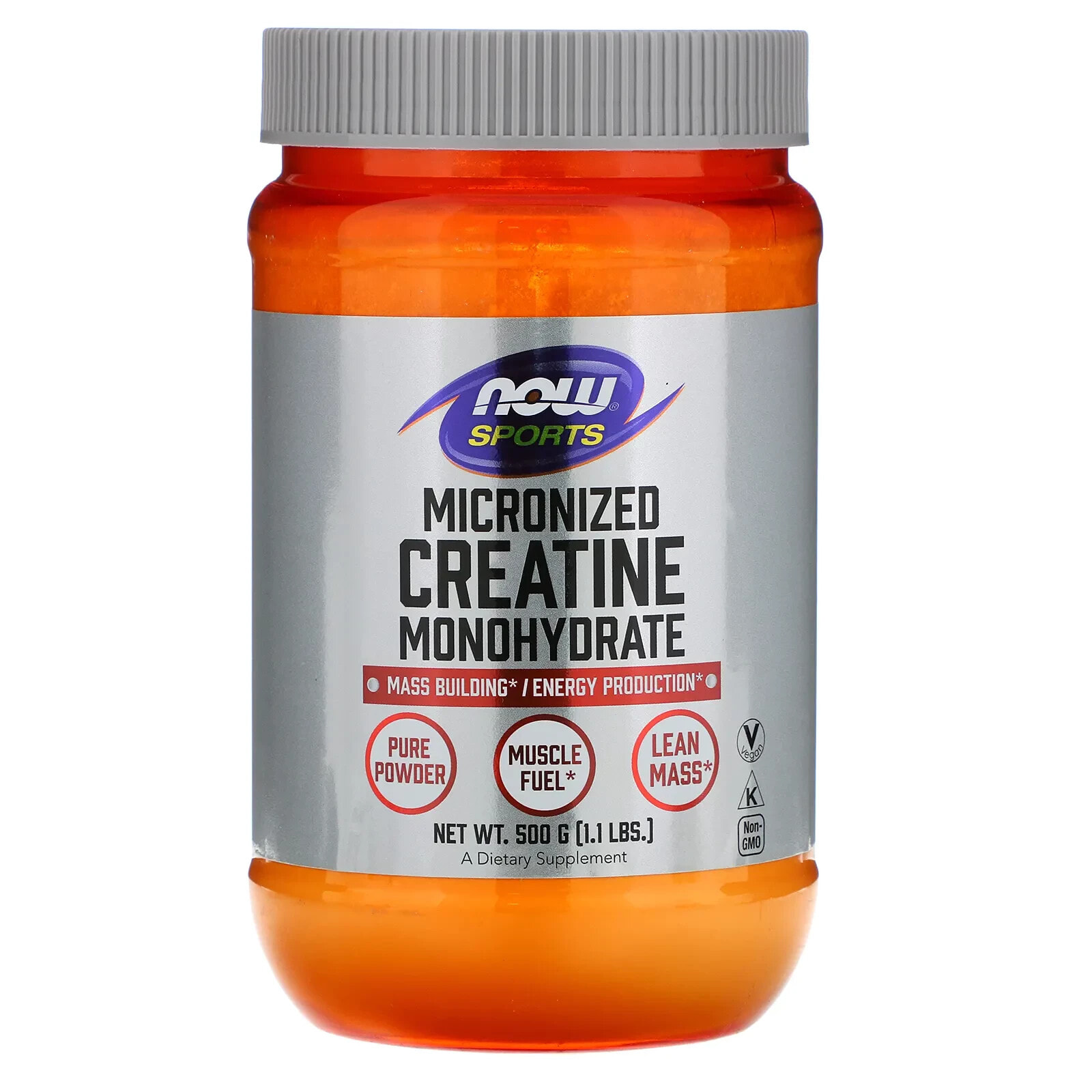 NOW Foods, Sports, Micronized Creatine Monohydrate, 1.1 lbs (500 g)