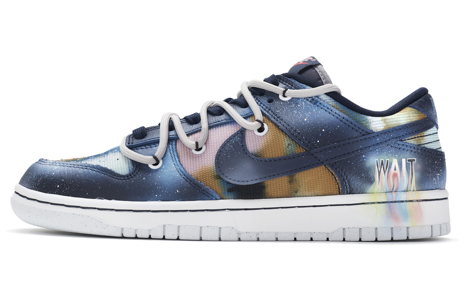 【定制球鞋】 Nike Dunk Low Retro PRM 喷绘星空 解构鞋带 手绘低帮 低帮 板鞋 男款 黑蓝 / Кроссовки Nike Dunk Low Retro PRM DM0108-400