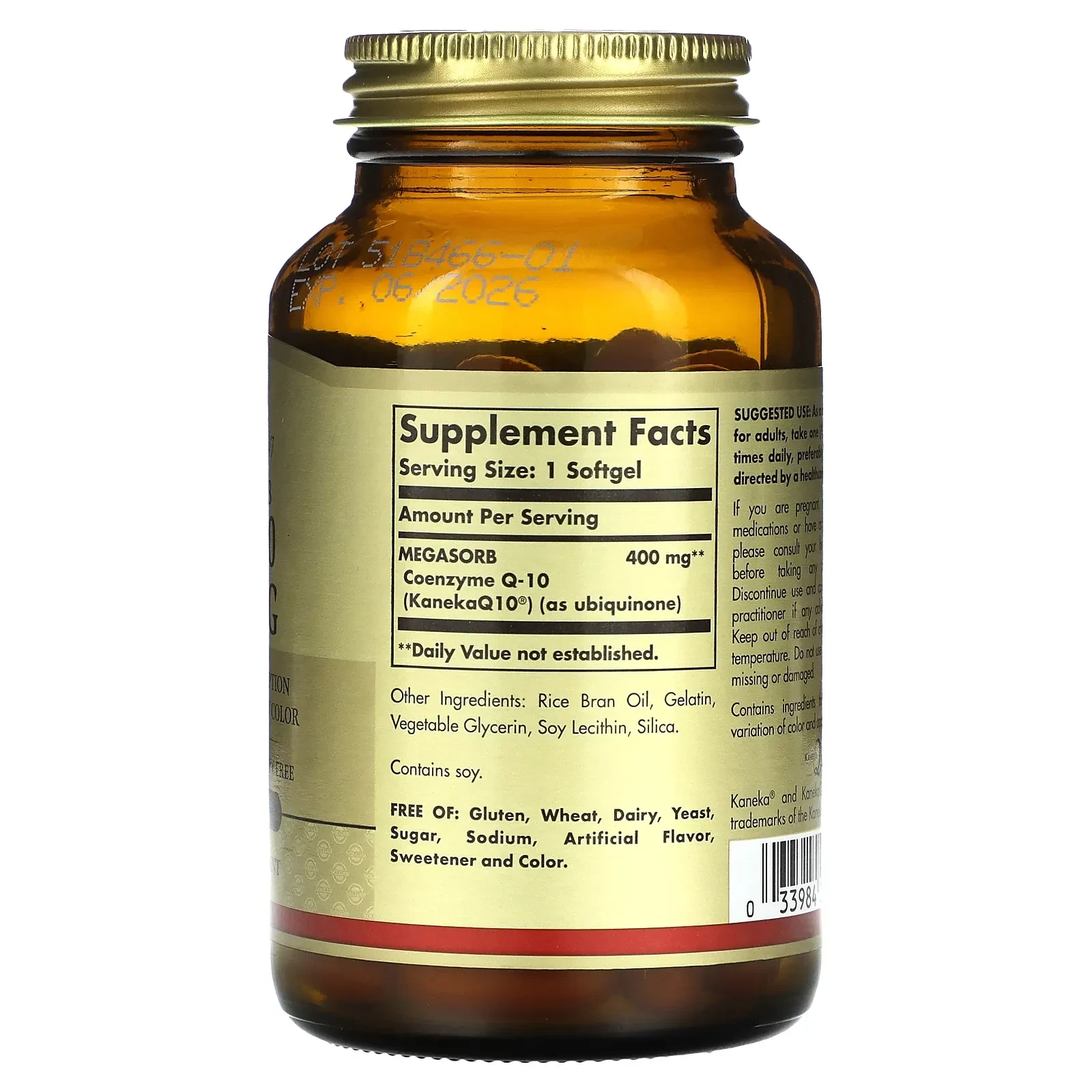 Megasorb CoQ-10, 400 mg, 60 Softgels