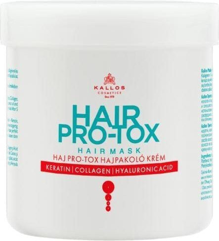 Kallos Hair Pro-Tox Hair Mask Маска для волос с кератином, коллагеном и гиалуроновой кислотой 500 мл