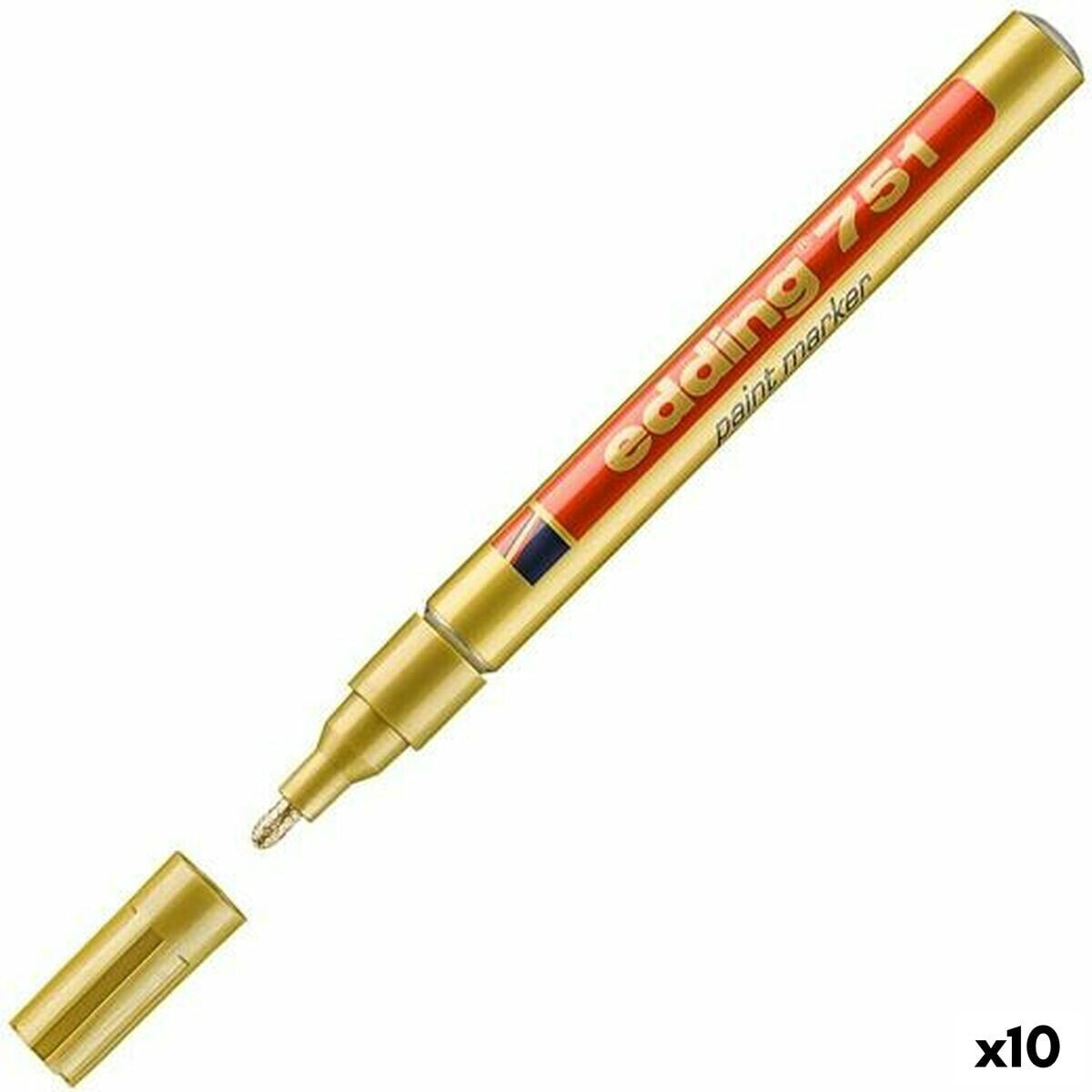 Permanent marker Edding 751 Golden (10 Units)