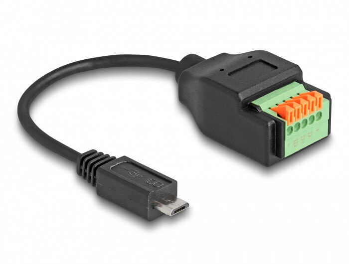 USB 2.0 Kabel Typ Micro-B Stecker zu Terminalblock Adapter mit Drucktaster - Adapter - Digital