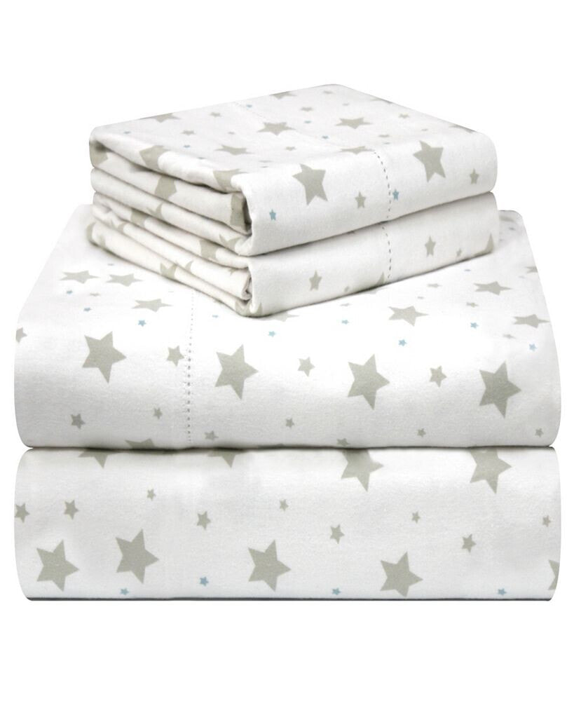 Pointehaven whimsical Printed Flannel Sheet Set, Twin