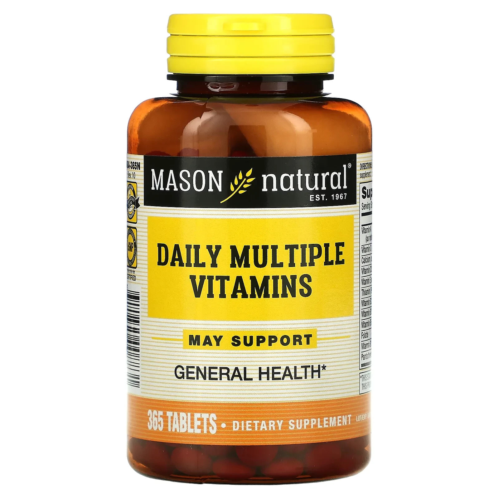 Масон Натурал, Daily Multiple Vitamins, 365 таблеток