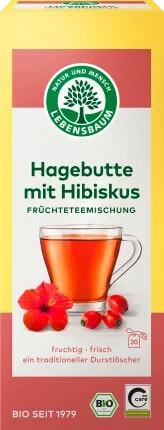 Früchtetee Hagebutte & Hibiskus (20 Beutel), 50 g