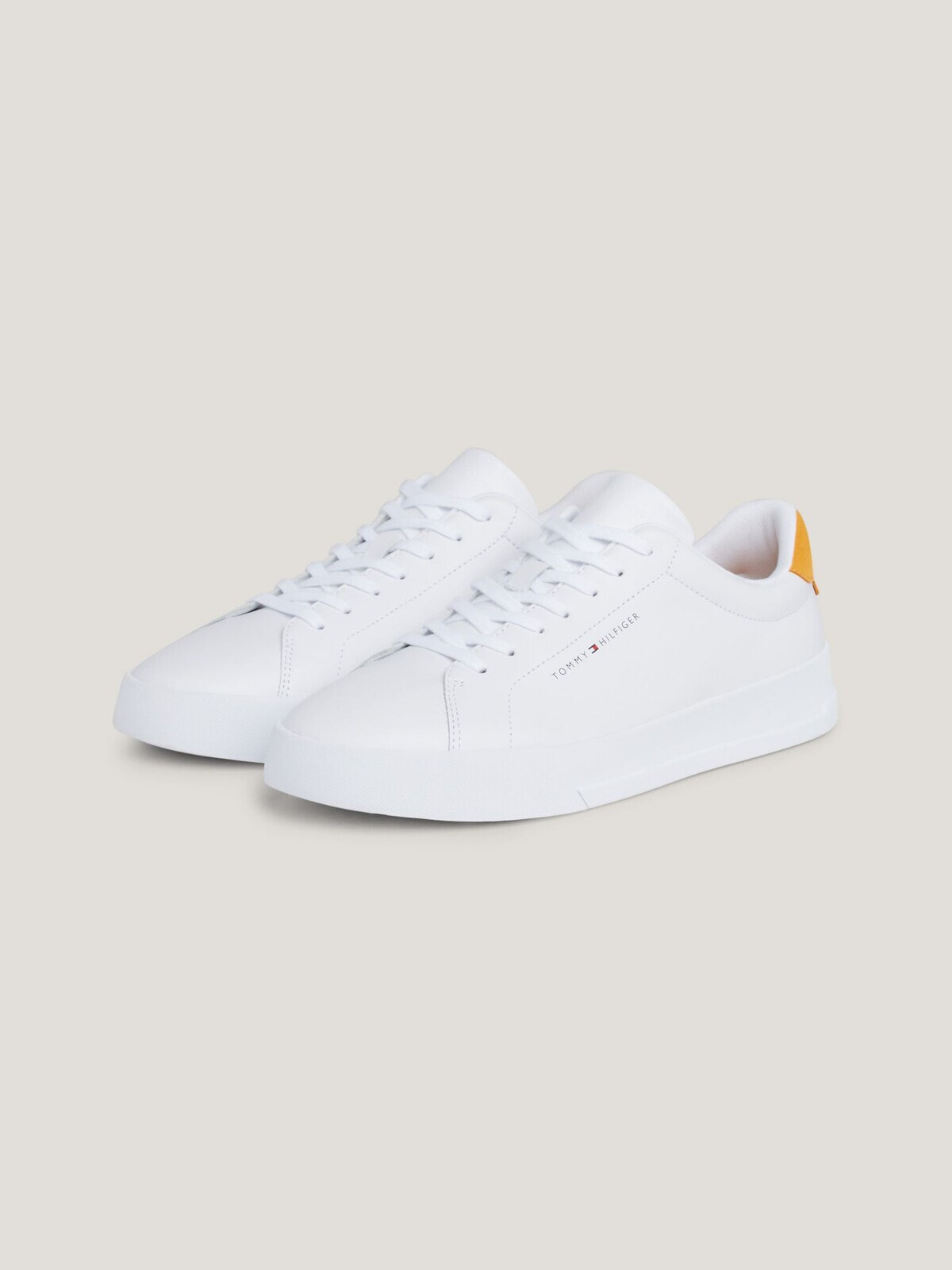 Tommy Logo Leather Cupsole Sneaker