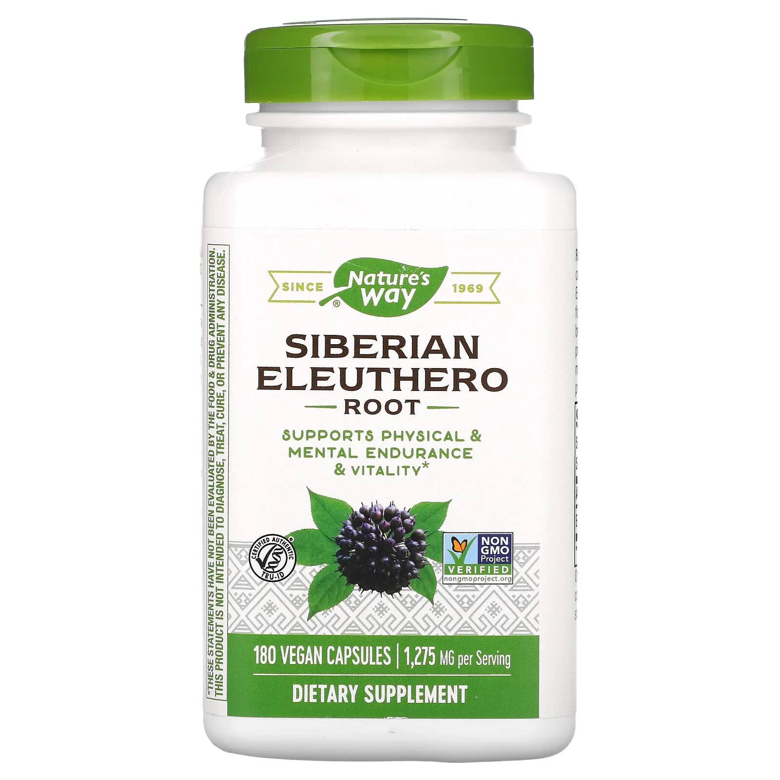 Nature's Way, Siberian Eleuthero Root, 425 mg, 100 Vegan Capsules