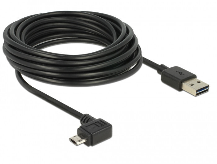 Delock 85562, 5 м, Micro-USB B, USB A, USB 2.0, Черный