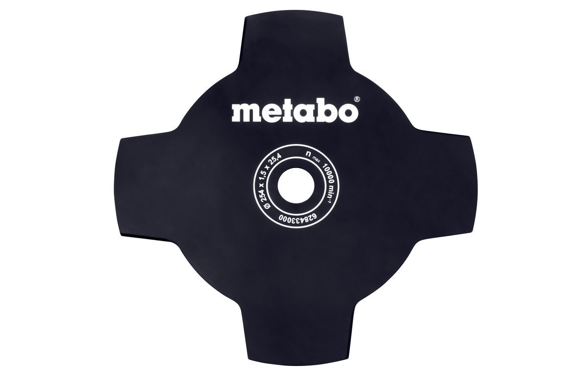 Леска или нож для триммера Metabo 628433000. Product type: Brush cutter blade, Product colour: Black, Compatibility: Metabo FSD, FSB 36-18 LTX BL 40