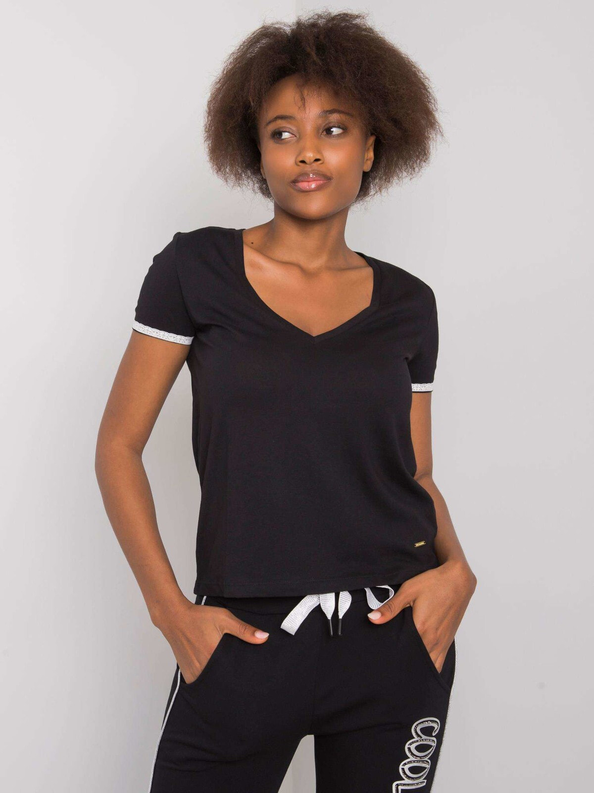 Женская футболка с V-образным вырезом Factory Price