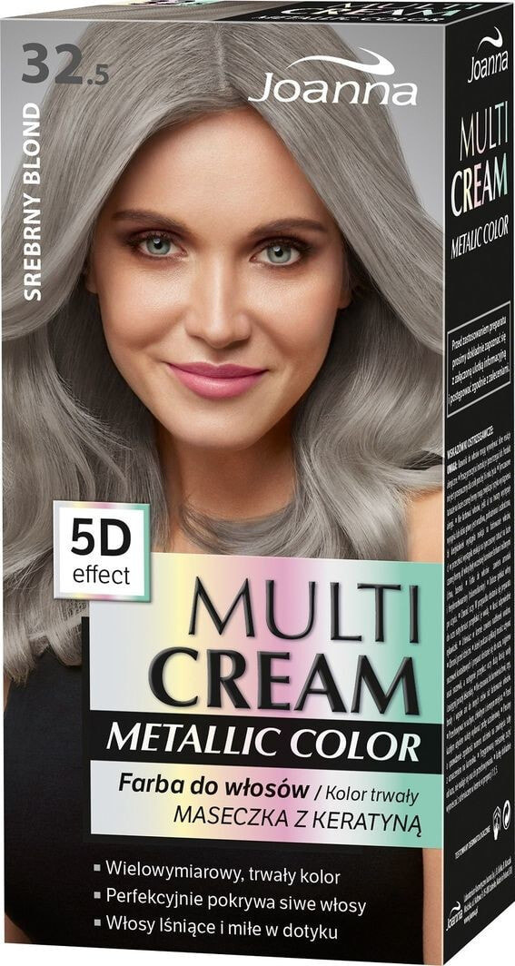 Joanna Multi Cream Color No.32.5 Стойкая краска для волос, оттенок серебристый блондин